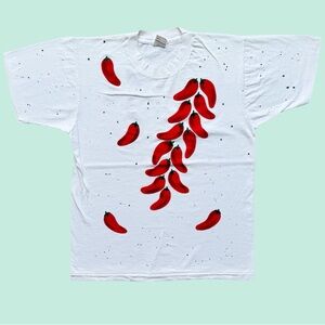 String of Chilies Vtg 1990s Fruit of the Loom T-Shirt Men’s (L)